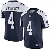 Nike Dallas Cowboys #4 Dak Prescott Navy Blue Thanksgiving NFL Vapor Untouchable Limited Throwback Jersey,baseball caps,new era cap wholesale,wholesale hats